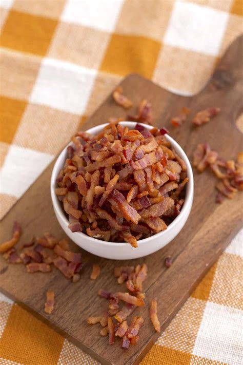 Crispy Homemade Bacon Bits - Mind Over Munch