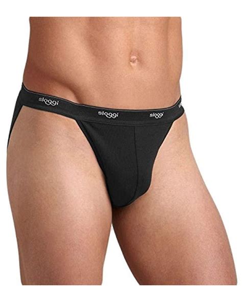 Sloggi Basic Tanga Underwear (4 Pack) in Black for Men | Lyst UK