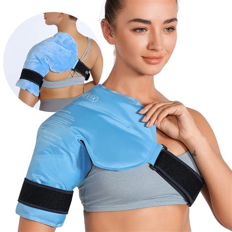 Buy REVIX Shoulder Ice Pack for Injuries Reusable Gel Ice Wrap for Shoulder Pain , Bursitis and ...