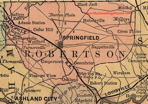 Robertson County, Tennessee 1888 Map | Tennessee map, Tennessee, Old maps