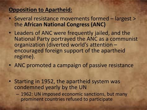 PPT - South Africa - Apartheid to Democracy - PowerPoint Presentation ...