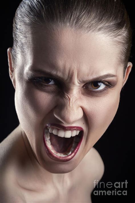 Angry Girl Screaming Photograph by Aleksey Tugolukov