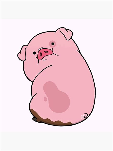 "Waddles - Gravity Falls (the pig)" Poster by -prometheus- | Redbubble