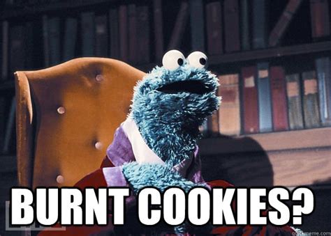 Burnt cookies? - Cookie Monster - quickmeme