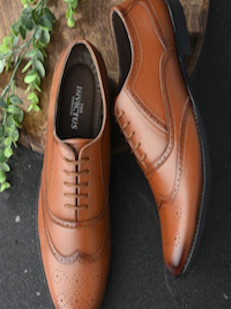 Buy INVICTUS Men Textured Formal Brogues - Formal Shoes for Men 24614896 | Myntra