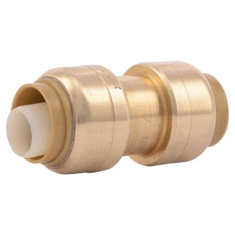 5 pack Brass 3/4" x 1" Push Fit Sharkbite Style Coupling New DZR Lead Free Push-to-Connect ...