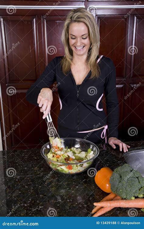 Tossing salad stock photo. Image of diet, pipe, pour - 13439188