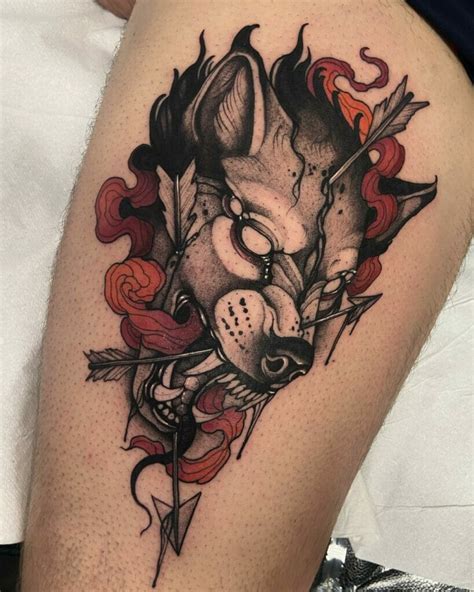 Wolf Tattoo Neo Traditional