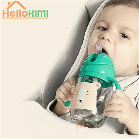 260ml/360ml Baby Drinking water bottle Kids Training Straw bottle ...