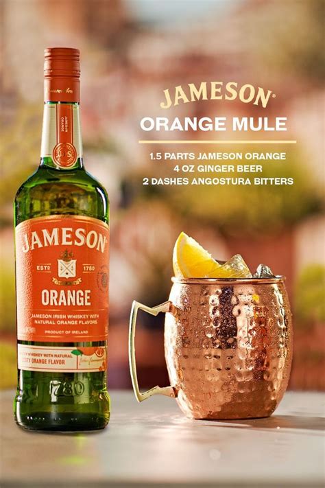 Jameson Orange Mule Cocktail Idea. in 2022 | Jameson drinks, Mixed ...