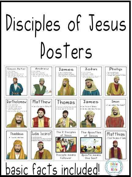 Bible Fun For Kids: Disciples vs. Apostles Posters, File Folder Game and More!