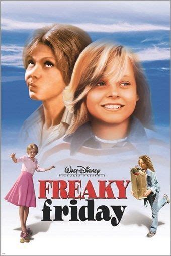 walt disney's FREAKY FRIDAY classic movie poster JODIE FOSTER comedy ...