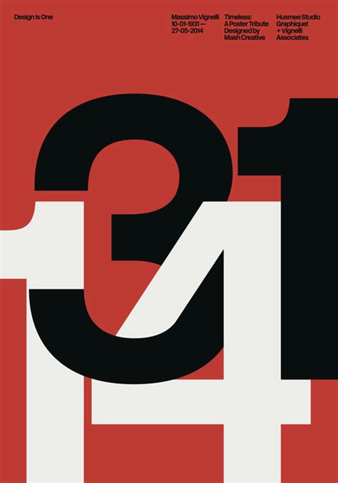 Massimo Vignelli tribute poster, by Mash Creative - Design Week