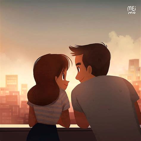 Cartoon Couple Wallpaper With Quotes