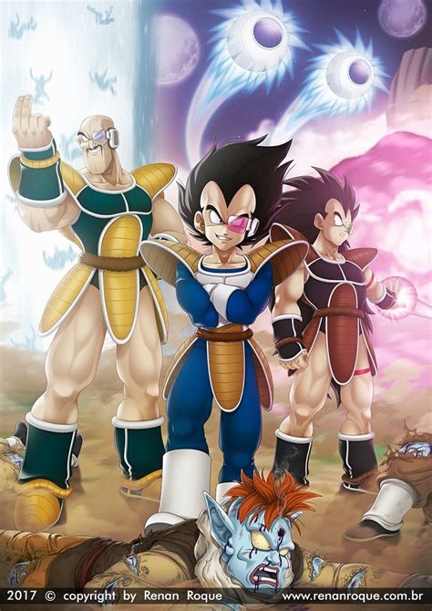 Vegeta, Nappa, and Raditz | Anime dragon ball, Dragon ball art, Dragon ball z