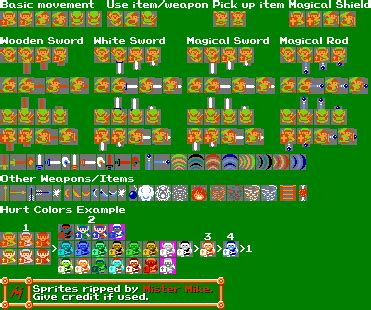 The Spriters Resource - Full Sheet View - The Legend of Zelda - Link | Legend of zelda, Pixel ...