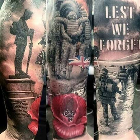 Image result for lest we forget tattoo | Military tattoos, Sleeve tattoos, Army tattoos