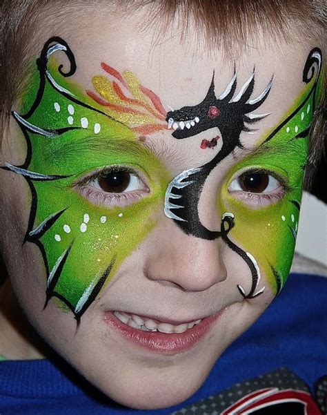 Dragon Face Painting | Face painting easy, Face painting for boys, Face painting designs