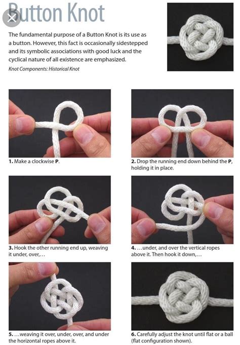 Button knot | Macrame knots pattern, Macrame patterns tutorials ...