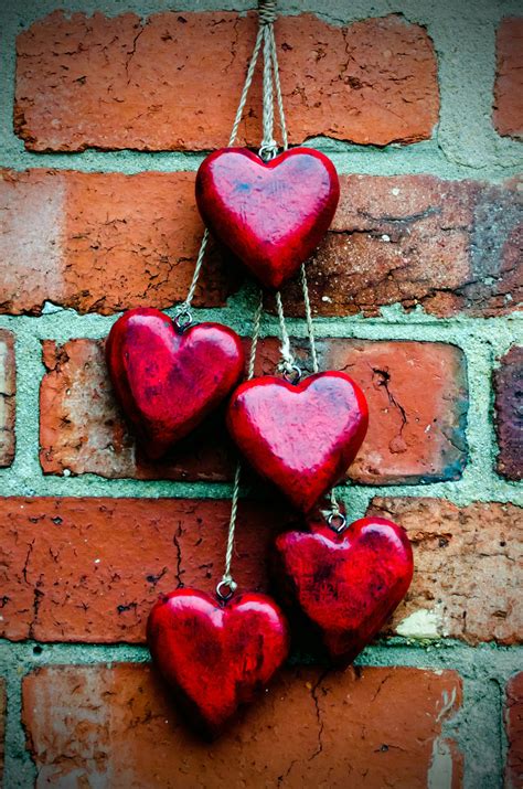 Red Heart On A Brick Wall Free Stock Photo - Public Domain Pictures