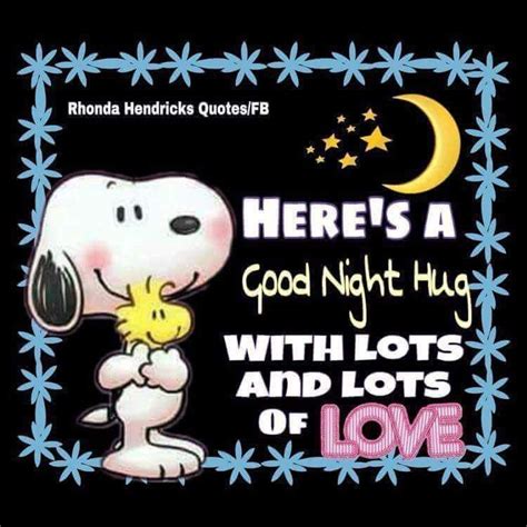 Pin on Snoopy & The Peanuts Gang | Good night hug, Good night greetings, Good night funny