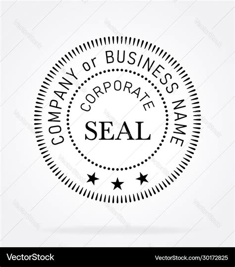 Official corporate seal Royalty Free Vector Image