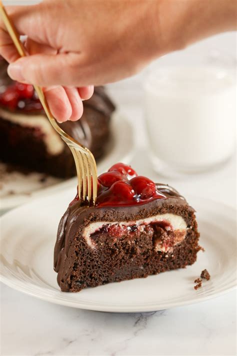 Cherry Cheesecake Chocolate Bundt Cake - easy and delicious!