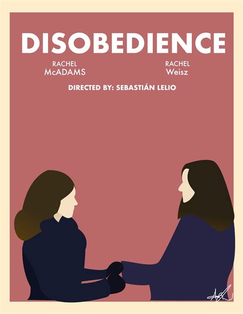 “Disobedience” (2017) Movie Poster. Rachel McADAMS. Made using Adobe ...