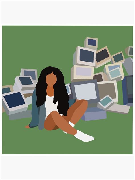 "SZA Ctrl Minimalistic Album Cover" Sticker for Sale by baeareadesigns | Redbubble