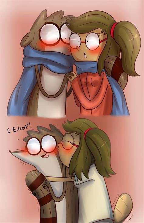 Ok, this isn't Adventure Time, but its cute! Eileen kissing Rigby(Regular Show) | Un show mas ...