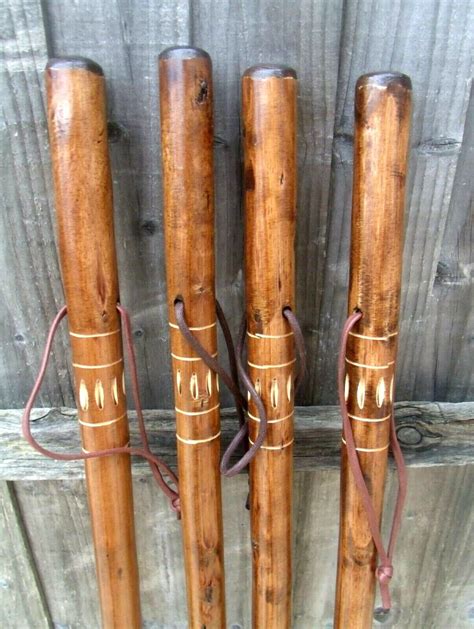 LARGE HIKING SOLID CARVED WOOD WALKING STICK/CANE THICK CHESTNUT WOOD ...