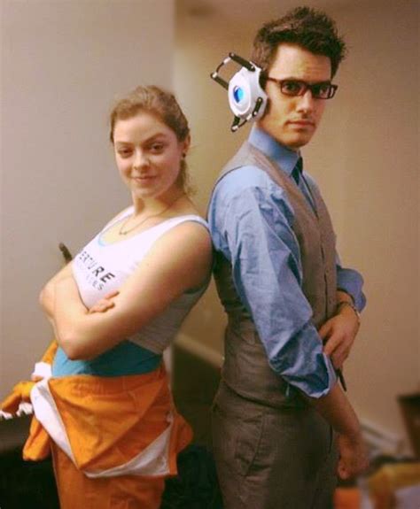 Chell and Wheatley costume fitting from the Portal musical I'm in! I'm ...