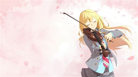 anime, Anime Girls, Blonde, Shigatsu Wa Kimi No Uso, School Uniform, Musical Instrument ...