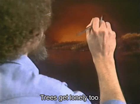 Bob Ross Painting GIF - Bob Ross Painting Trees - Discover & Share GIFs