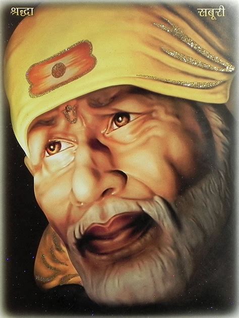 Shirdi Sai Baba - Glitter Poster - Unframed