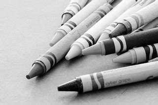 Crayola Crayons in B&W | m01229 | Flickr