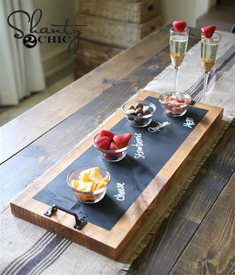 DIY Chalkboard Serving Tray Tutorial and YouTube Video - Shanty 2 Chic