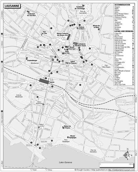 Lausanne Tourist Map - Lausanne Switzerland • mappery