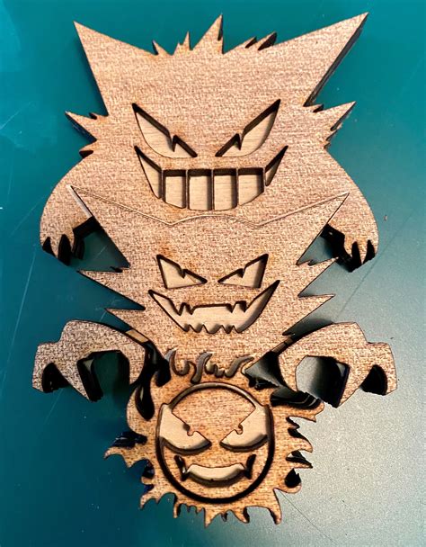 Gengar Evolution gastly, Haunter, Gengar, Pokemon, 4-layer Design, Svg Ai DXF Png digital Files ...