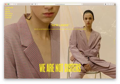 We Are Not Sisters "New Lands" on Behance | Website design inspiration, Website design layout ...