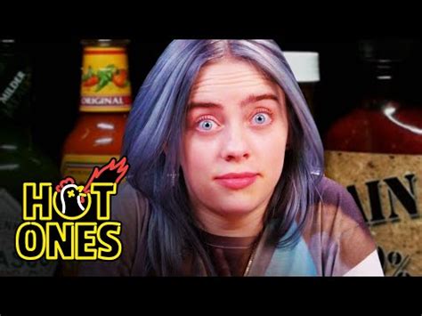 Billie Eilish Freaks Out While Eating Spicy Wings | Hot Ones : popheads