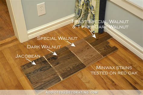 Testing Minwax Stain Colors For Hardwood Floor - Addicted 2 Decorating®