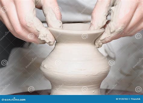 Potter s wheel stock image. Image of craft, vase, hands - 9135765