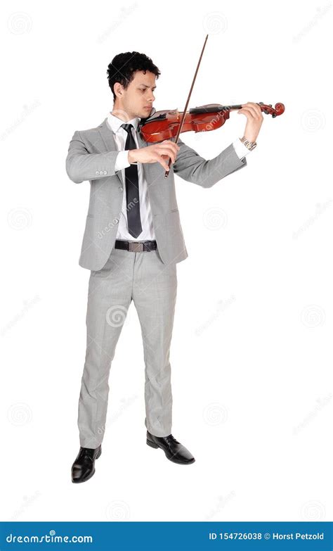 A Full Body Image of Young Man Playing the Violin Stock Photo - Image of classic, handsome ...