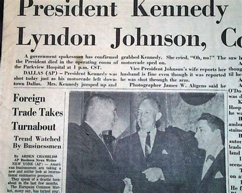 A very rare report that Lyndon Johnson was shot as well ...