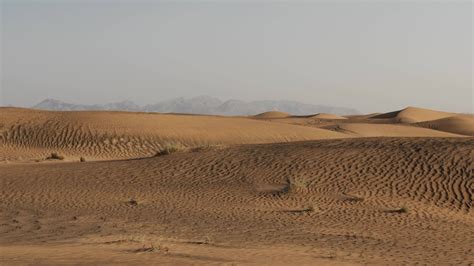 Middle Eastern Desert Landscape, Sand Dunes, Wind, Sky, Distant ...