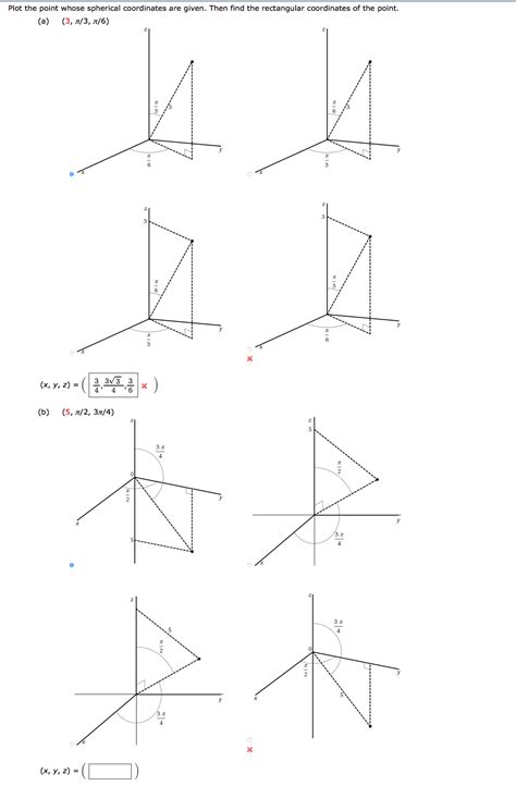 Solved Plot the point whose spherical coordinates are given. | Chegg.com