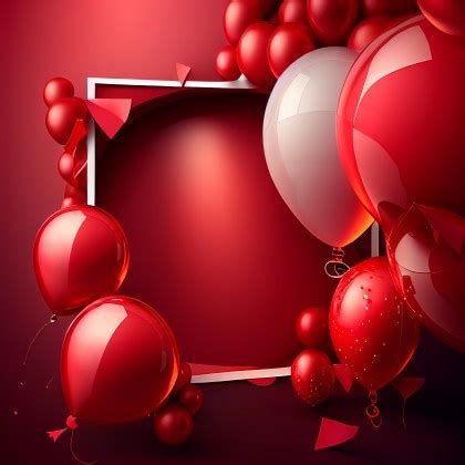 Free Red Happy Birthday Card Background Image