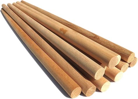 ecofynd 8 inches Wooden Dowel Rods, Pack of 10 | Wood Dowels | Solid ...