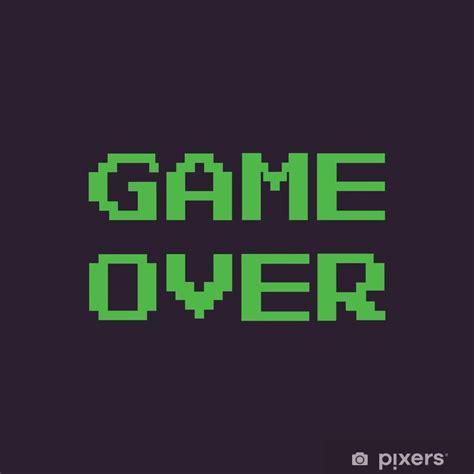 Wall Mural vector pixel message: game over - PIXERS.US